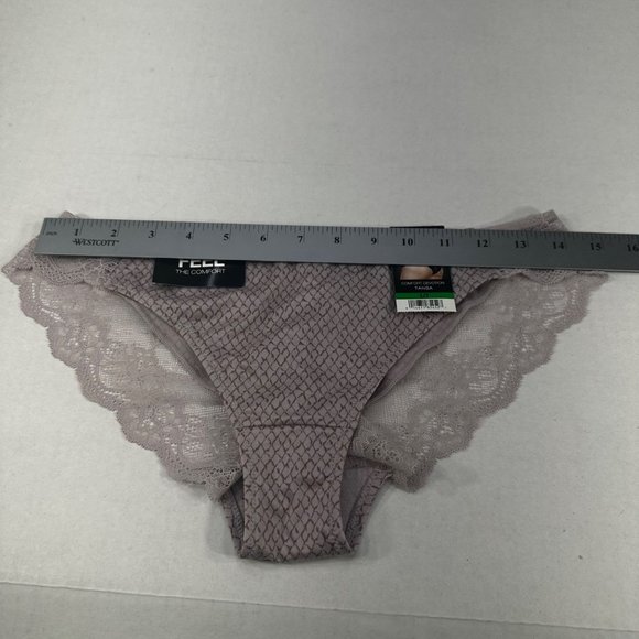 Maidenform Women's Size 7 Large Panty Comfort Devotion Tanga Patterned Tan New - Picture 7 of 9